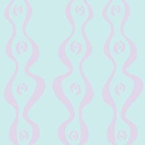 wiggly ripple stripe (light aqua & lilac)