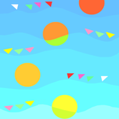 Jo's Ocean Sunset, Mirrored Repeat