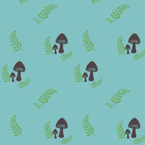 Mushroom & Fern Sky