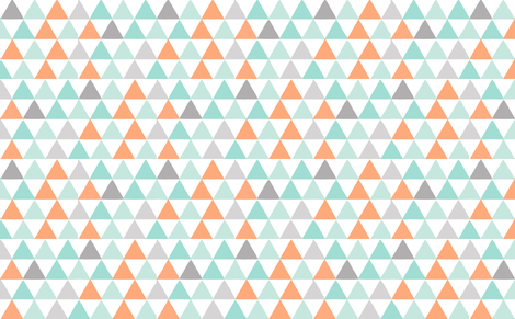 triangles orange fabric by myracle on Spoonflower - custom fabric