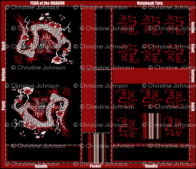 Year of the Dragon notebook Tote Bag