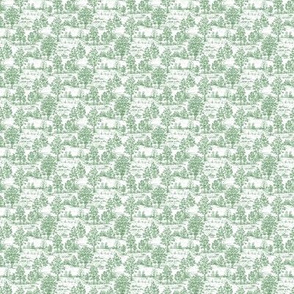 Mini Green Toile Sampler Swatch or Fat Quarter ©2012 by Jane Walker