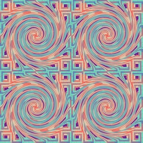 Twirl - Purple Pastel (Log Cabin)