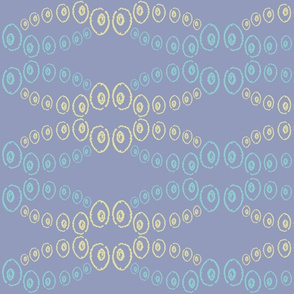 Squid Circles! (deep blue, light yellow/green & aqua)