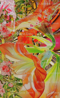 Watercolor Flowers large scale