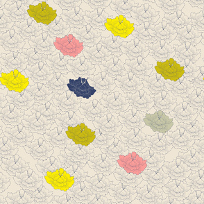 Pale Stitch Flowers