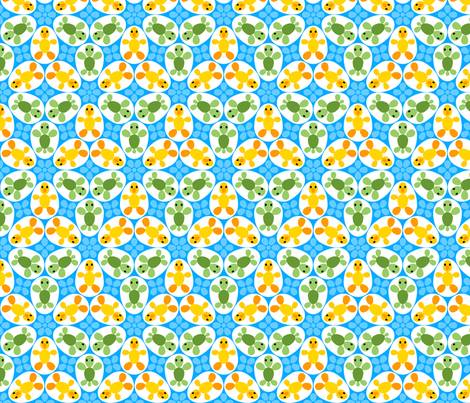 R6 eggs - duckling + turtle fabric by sef on Spoonflower - custom fabric