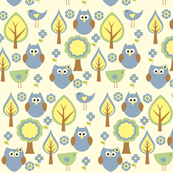 Forest Animals in Blue