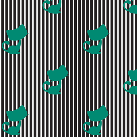 Cats and Stripes - Black