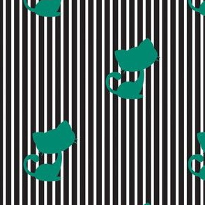 Cats and Stripes - Black