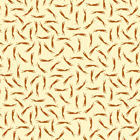 Running Greyhounds in Red and Yellow Ditsy ©2012 by Jane Walker fabric by artbyjanewalker on Spoonflower - custom fabric
