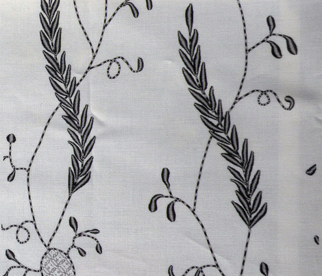 Regency Embroidered Blackwork