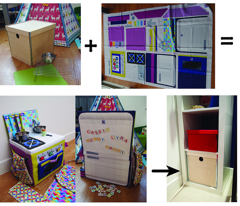 Lyra and Cassie's Cut & Sew Play Kitchen