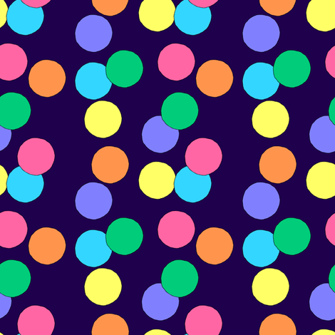 Big Dots (Dark Blue) fabric by lavaguy on Spoonflower - custom fabric