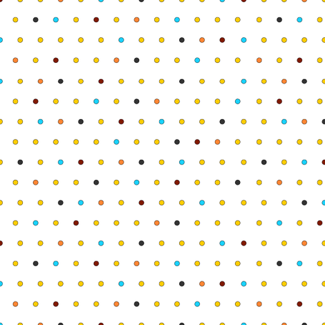 Little Dots (on white) fabric by lavaguy on Spoonflower - custom fabric