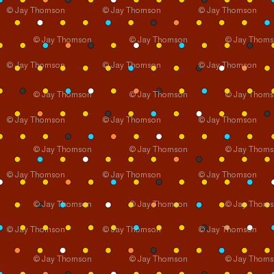 Little Dots (on brick red)