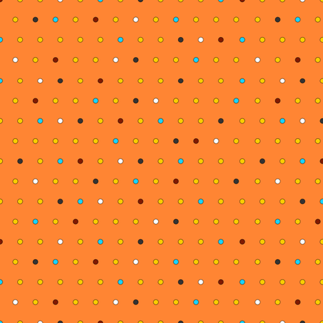 Little Dots (on orange) fabric by lavaguy on Spoonflower - custom fabric