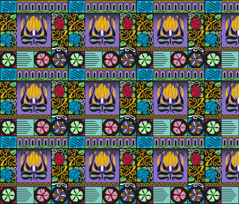Annellis Art Deco - Multi fabric by dianne_annelli on Spoonflower - custom fabric