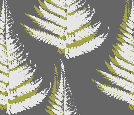 Fern - eco green fabric by jwitting on Spoonflower - custom fabric
