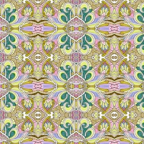 Tan Paisley Seas
