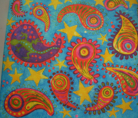 lizard paisley, small