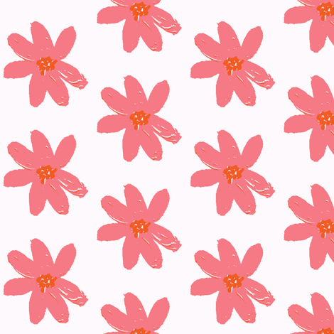daisy pink fabric by fabricfarmer_by_jill_bull on Spoonflower - custom fabric