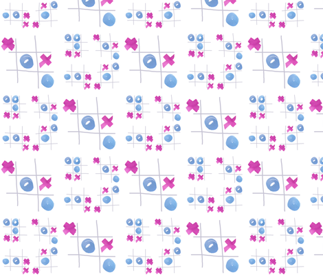 cestlaviv_tic tac toe fabric by cest_la_viv on Spoonflower - custom fabric