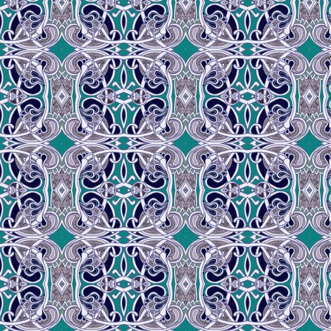 Teal and Navy Tango Boxes fabric by edsel2084 on Spoonflower - custom fabric