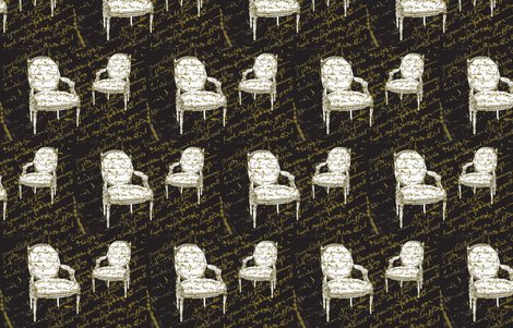 Two French Chairs, black