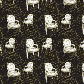Two French Chairs, black
