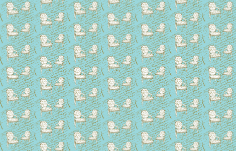 Two French Chairs,aqua