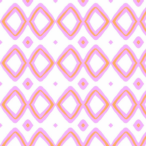 Diamonds! (tangerine & blush)