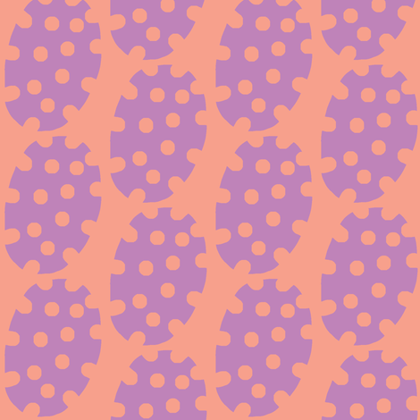 Spotty Dot (grape & tangerine) fabric by pattyryboltdesigns on Spoonflower - custom fabric