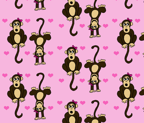 6x6monkiespinkbowshearts