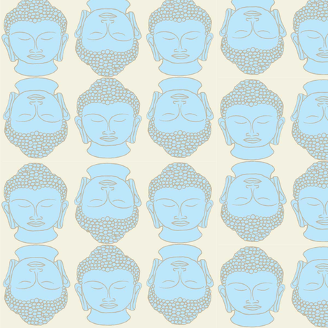 Buddha party  (light) fabric by motleycruiser on Spoonflower - custom fabric