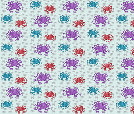 Octopi fabric by leahvanlutz on Spoonflower - custom fabric