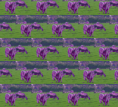 Purple Cows fabric by susaninparis on Spoonflower - custom fabric