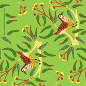 Wattle Bird Tea Towel