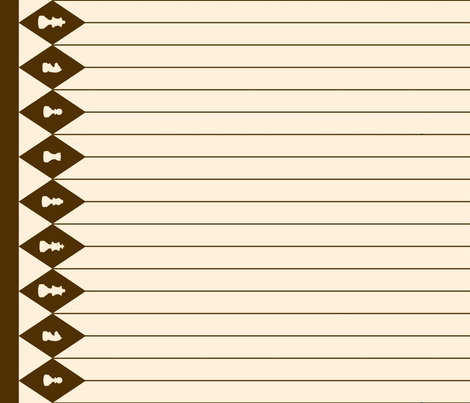 Chessboard Border in Brown and Cream fabric by charmcitycurios on Spoonflower - custom fabric