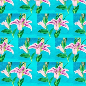 Asiatic Lily Bright Aqua - tile