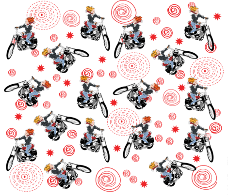 SCOOTER GIRL 05 fabric by deeniespoonflower on Spoonflower - custom fabric