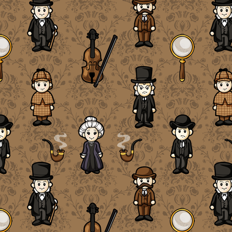 Cutesy Holmes fabric by jaana on Spoonflower - custom fabric