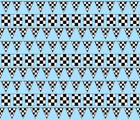 At the Finish Line - Sky fabric by owlandchickadee on Spoonflower - custom fabric