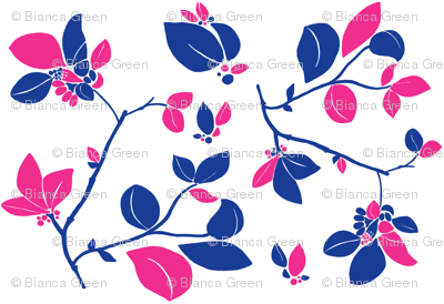 Blooming (blue + pink)