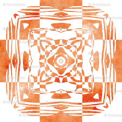 Geo Floral Orange Design, S