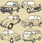 Vintage Cars - Cream