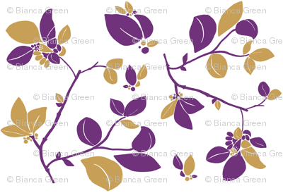 Blooming (purple + beige)