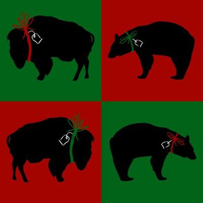 Big Black Bear and Buffalo Squares