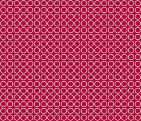 Scarlet Gray Circles fabric by olioh on Spoonflower - custom fabric