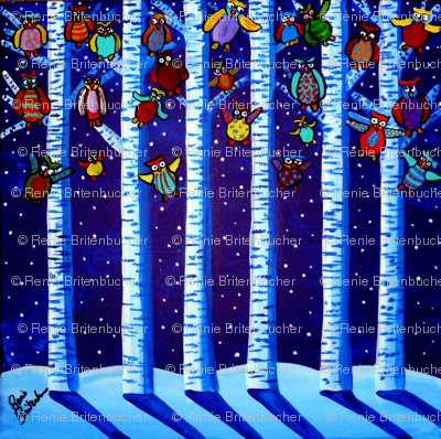 Owls in Birch Trees SAM_0186
